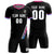 Custom Black White-Pink Gradient Fashion Sportswear Soccer Sets Jersey