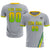 Custom Gray Kelly Green-Neon Green Gradient Fashion Sportswear Soccer Sets Jersey