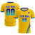 Custom Gold01 Royal Blue-Sky Blue Gradient Fashion Sportswear Soccer Sets Jersey