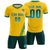 Custom Gold01 Aqua-Aqua Gradient Fashion Sportswear Soccer Sets Jersey