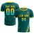 Custom Aqua Bright Green-Gold01 Gradient Fashion Sportswear Soccer Sets Jersey