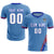 Custom Light Blue Red-Royal Blue Gradient Fashion Sportswear Soccer Sets Jersey