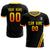 Custom Black Gold01-Orange Gradient Fashion Sportswear Soccer Sets Jersey