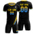 Custom Black Gold01-Powder Blue Gradient Fashion Sportswear Soccer Sets Jersey