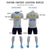 Custom Gray Powder Blue-Gold01 Gradient Fashion Sportswear Soccer Sets Jersey