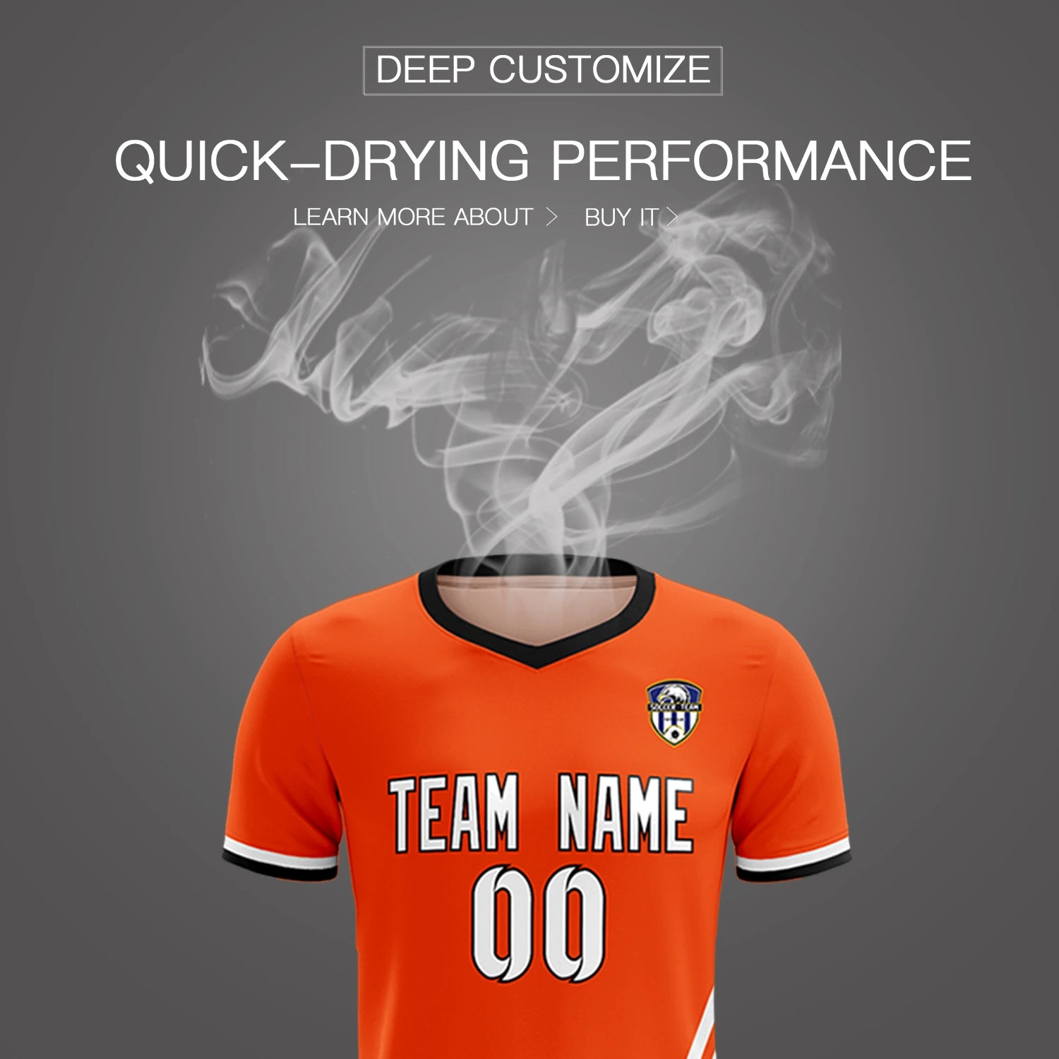 Custom Orange White-Red Gradient Fashion Sportswear Soccer Sets Jersey