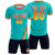 Custom Aqua Orange-Gold01 Gradient Fashion Sportswear Soccer Sets Jersey