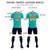 Custom Aqua Orange-Gold01 Gradient Fashion Sportswear Soccer Sets Jersey