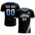 Custom Black White-Light Blue Gradient Fashion Sportswear Soccer Sets Jersey