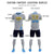 Custom Gray Powder Blue-Gold01 Gradient Fashion Sportswear Soccer Sets Jersey