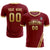 Custom Crimson Khaki-Old Gold Gradient Fashion Sportswear Soccer Sets Jersey