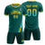 Custom Aqua Bright Green-Gold01 Gradient Fashion Sportswear Soccer Sets Jersey