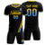 Custom Black Gold01-Powder Blue Gradient Fashion Sportswear Soccer Sets Jersey