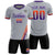 Custom Gray Orange-Purple Gradient Fashion Sportswear Soccer Sets Jersey