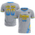 Custom Gray Powder Blue-Gold01 Gradient Fashion Sportswear Soccer Sets Jersey