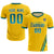 Custom Gold01 Aqua-Aqua Gradient Fashion Sportswear Soccer Sets Jersey