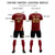 Custom Crimson Khaki-Old Gold Gradient Fashion Sportswear Soccer Sets Jersey