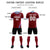 Custom Crimson Pink-Powder Blue Gradient Fashion Sportswear Soccer Sets Jersey