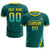 Custom Aqua Bright Green-Gold01 Gradient Fashion Sportswear Soccer Sets Jersey