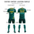 Custom Aqua Bright Green-Gold01 Gradient Fashion Sportswear Soccer Sets Jersey