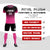 Custom Black Pink Printing Sportswear Soccer Sets Jersey