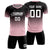 Custom Black Light Pink Printing Sportswear Soccer Sets Jersey