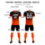 Custom Black Orange Printing Sportswear Soccer Sets Jersey