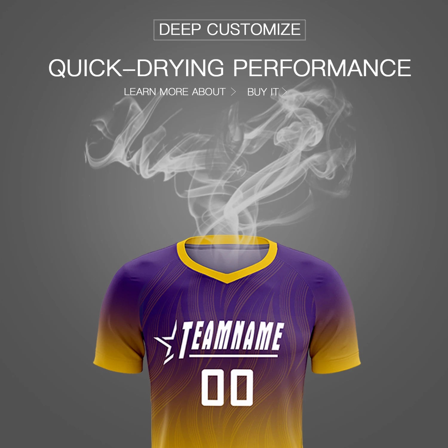 Custom Purple Gold01 Printing Sportswear Soccer Sets Jersey