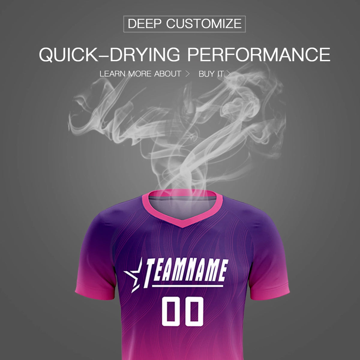 Custom Purple Pink Printing Sportswear Soccer Sets Jersey