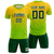 Custom Gold01 Neon Green Printing Sportswear Soccer Sets Jersey