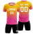 Custom Gold01 Pink Printing Sportswear Soccer Sets Jersey