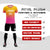 Custom Gold01 Pink Printing Sportswear Soccer Sets Jersey