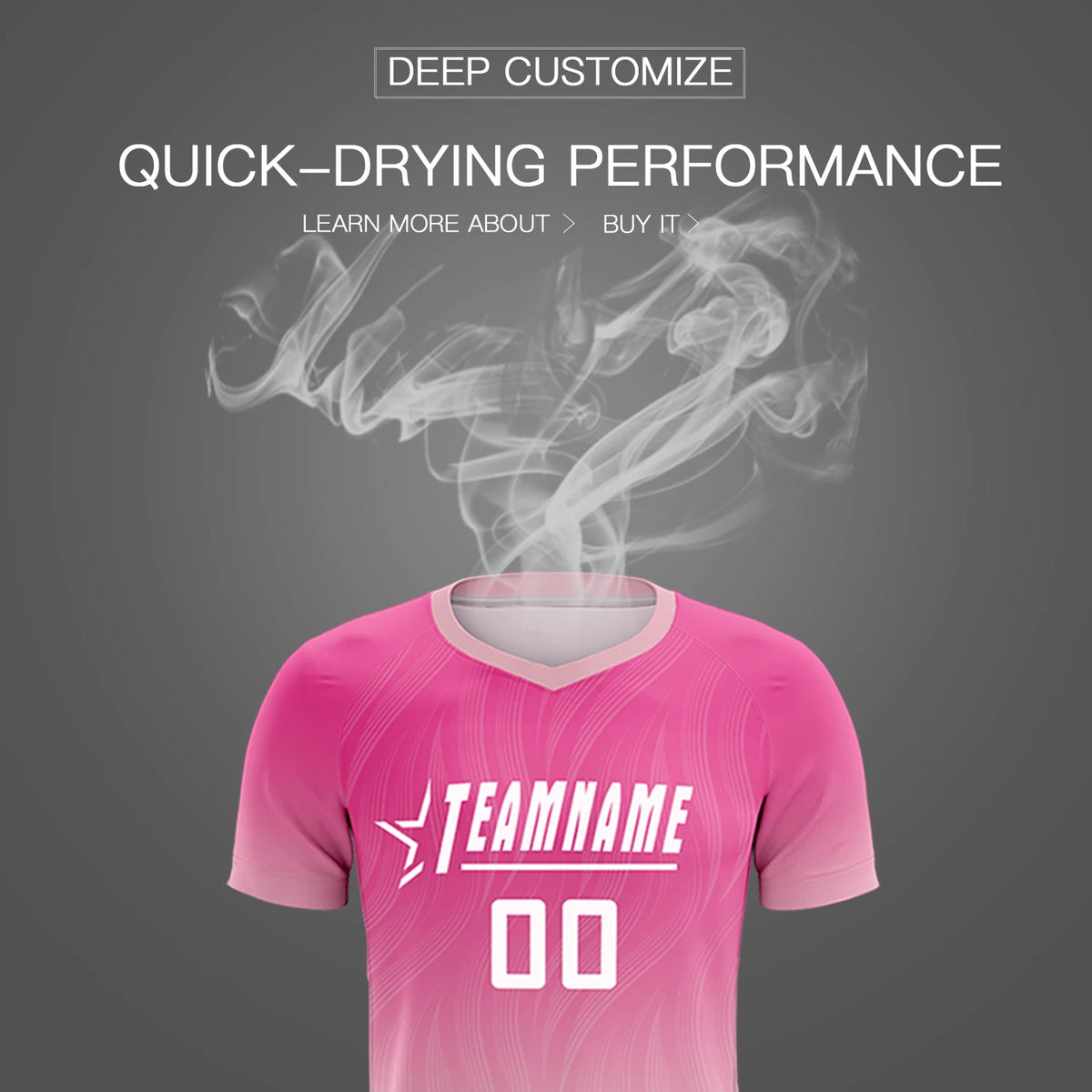 Custom Pink Light Pink Printing Sportswear Soccer Sets Jersey