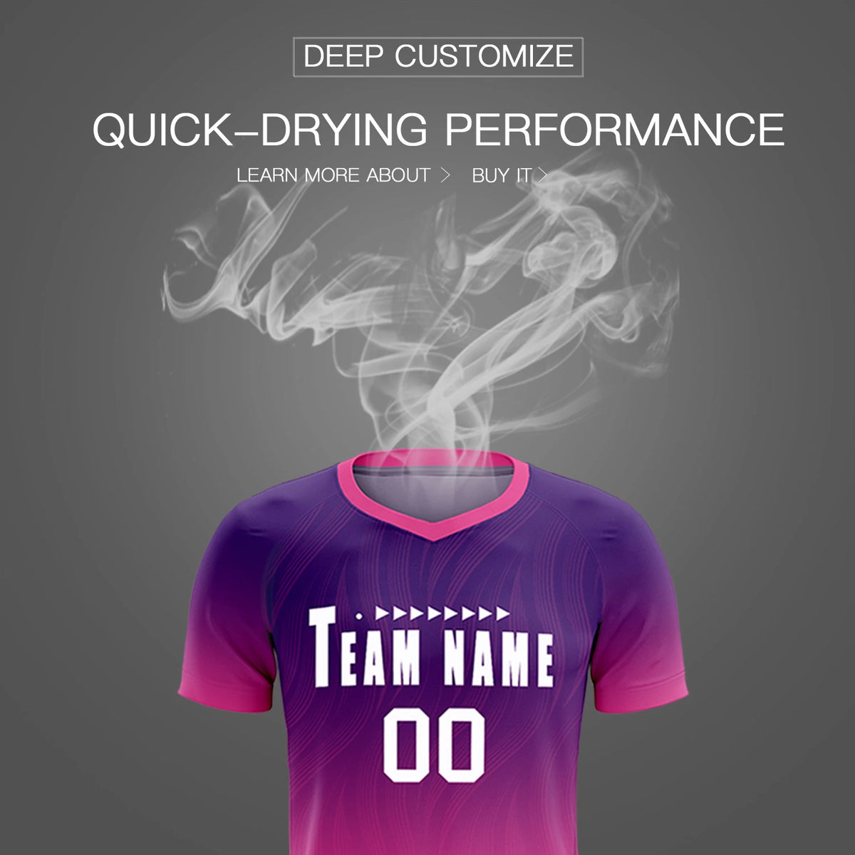 Custom Purple Pink Printing Sportswear Soccer Sets Jersey