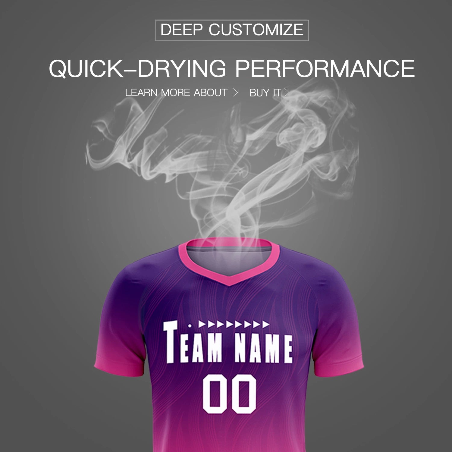 Custom Purple Pink Printing Sportswear Soccer Sets Jersey