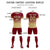 Custom Crimson Khaki Printing Sportswear Soccer Sets Jersey