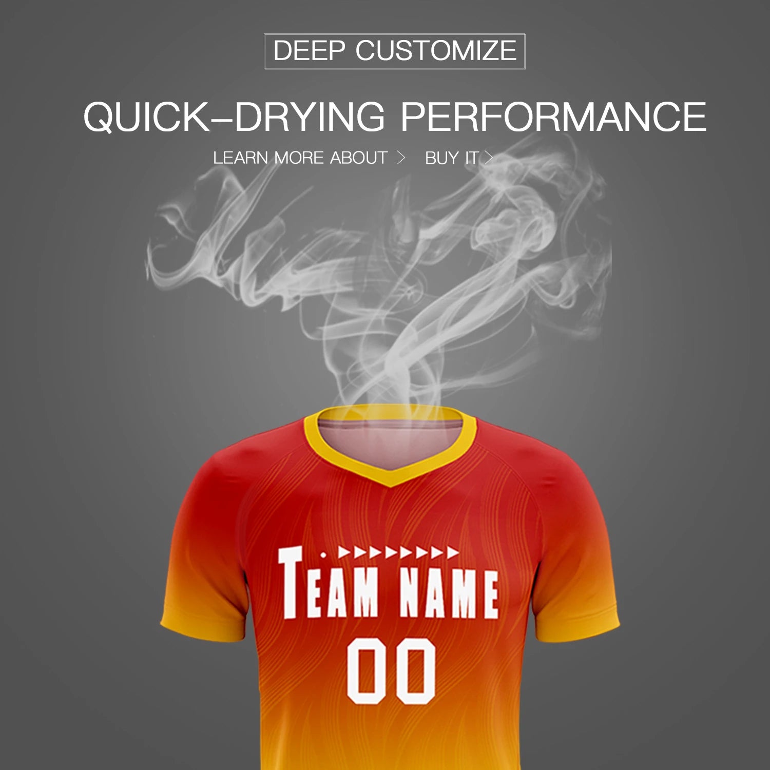 Custom Red Gold01 Printing Sportswear Soccer Sets Jersey