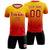 Custom Gold01 Red Printing Sportswear Soccer Sets Jersey