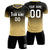 Custom Black Khaki Printing Sportswear Soccer Sets Jersey