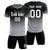 Custom Black Gray Printing Sportswear Soccer Sets Jersey