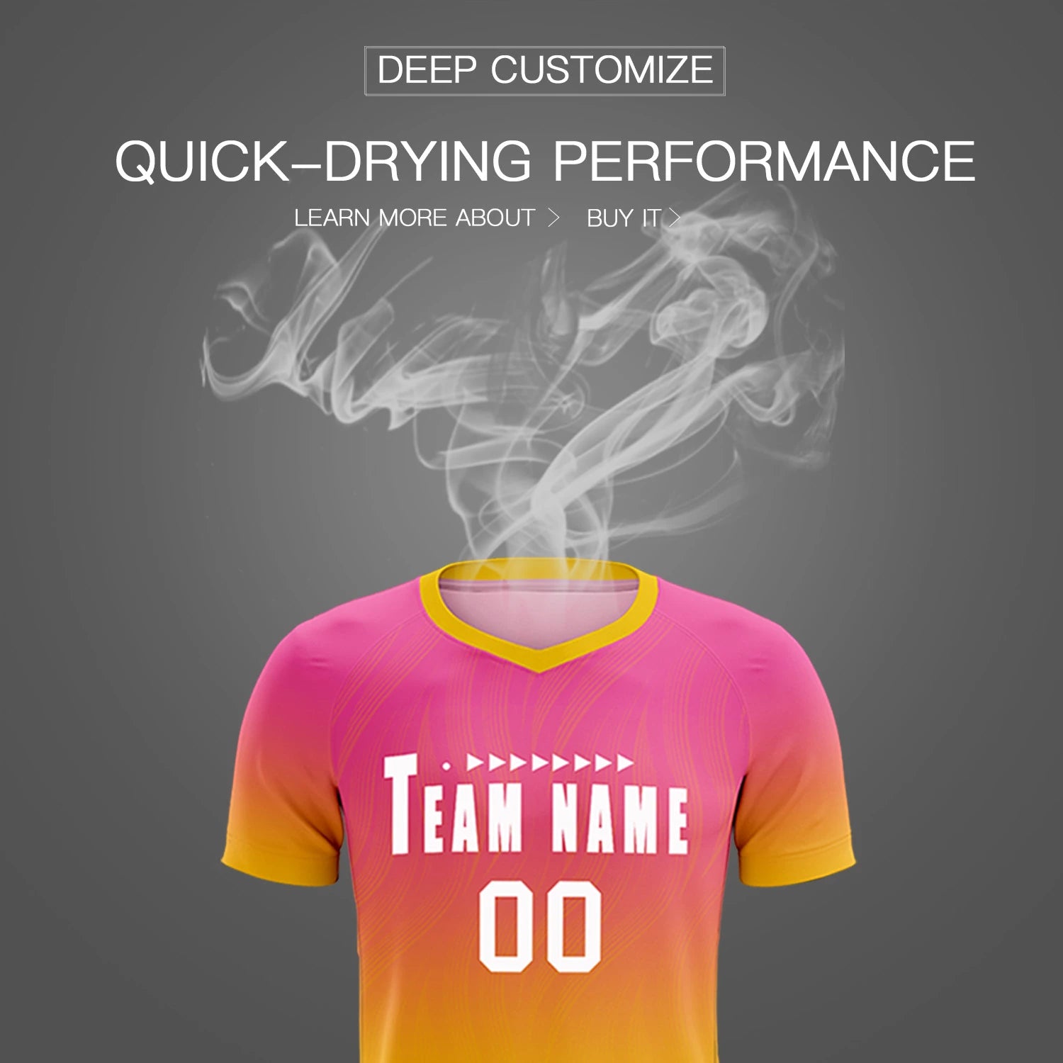 Custom Pink Gold01 Printing Sportswear Soccer Sets Jersey