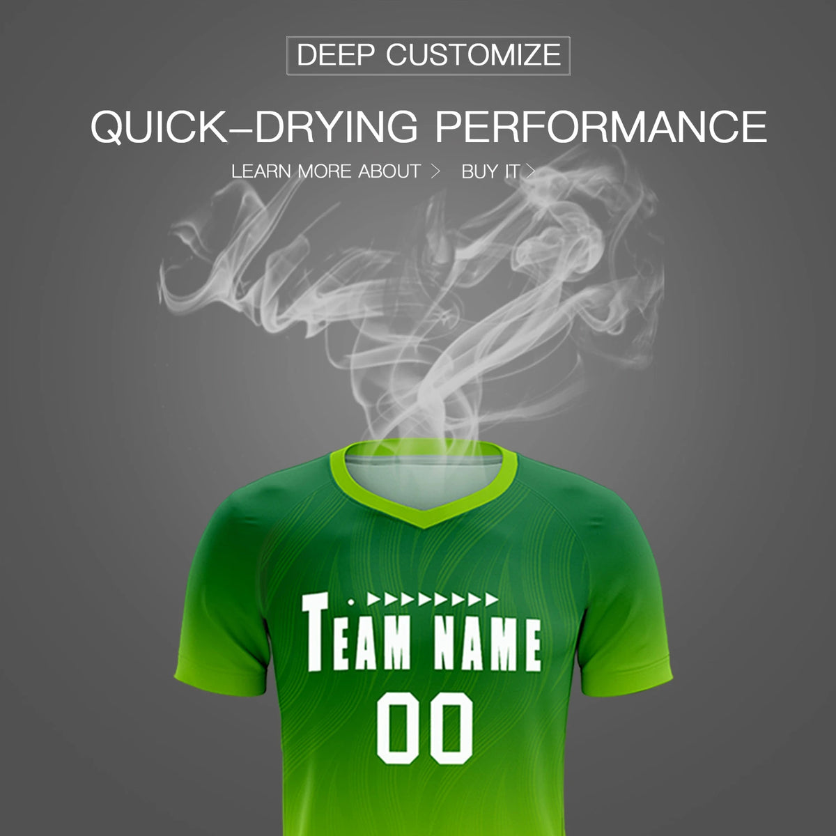 Custom Kelly Green Neon Green Printing Sportswear Soccer Sets Jersey