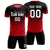 Custom Black Red Printing Sportswear Soccer Sets Jersey