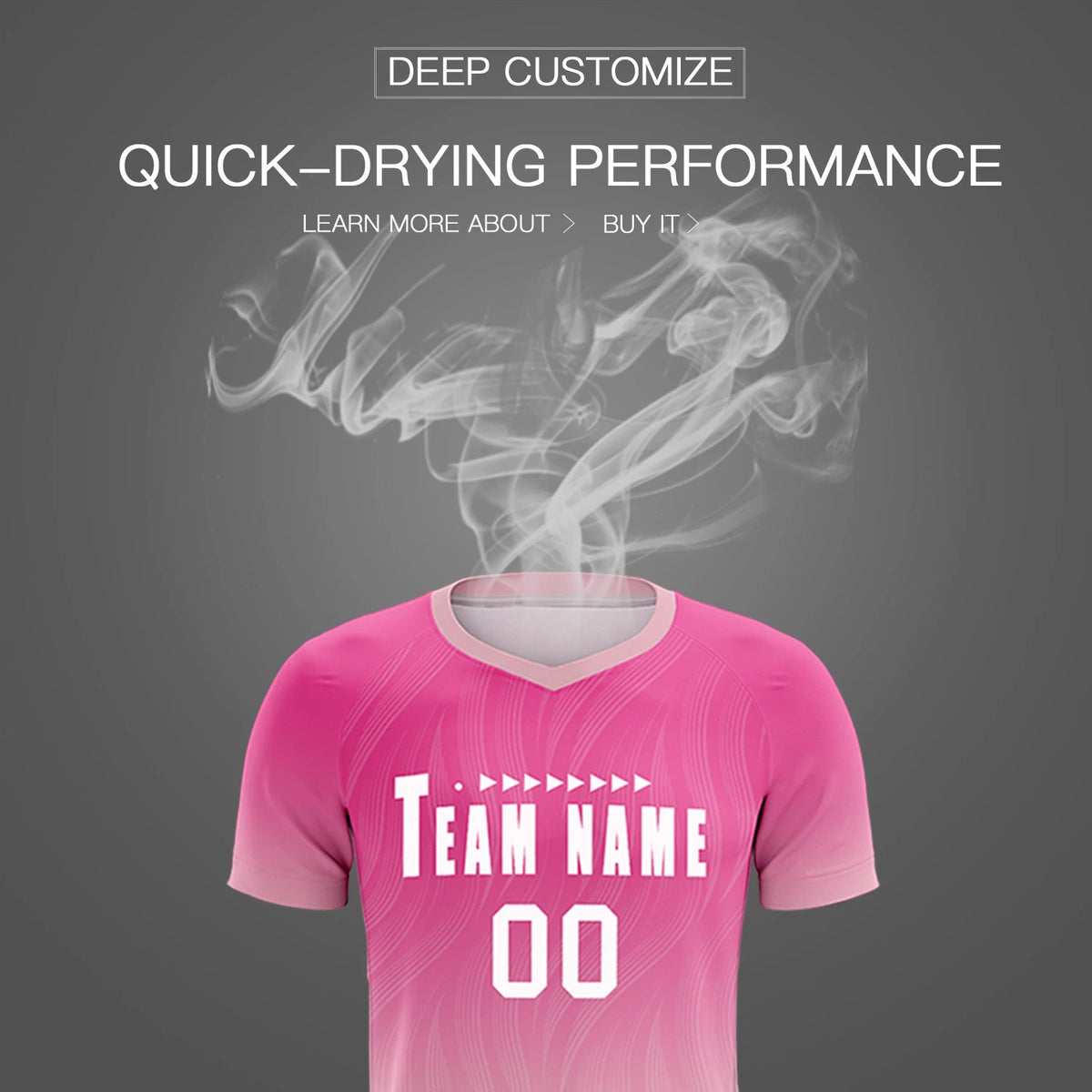 Custom Pink Light Pink Printing Sportswear Soccer Sets Jersey