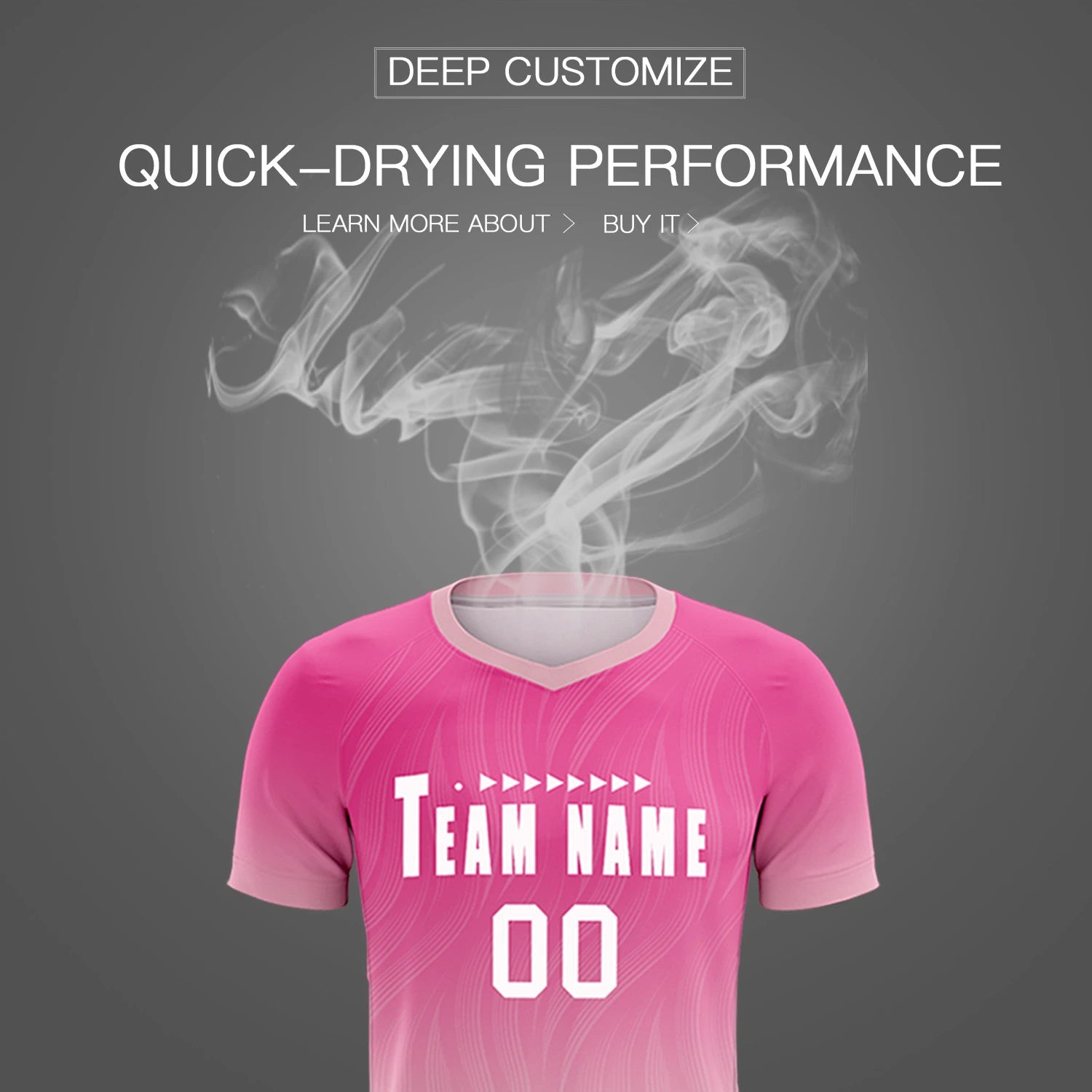 Custom Pink Light Pink Printing Sportswear Soccer Sets Jersey