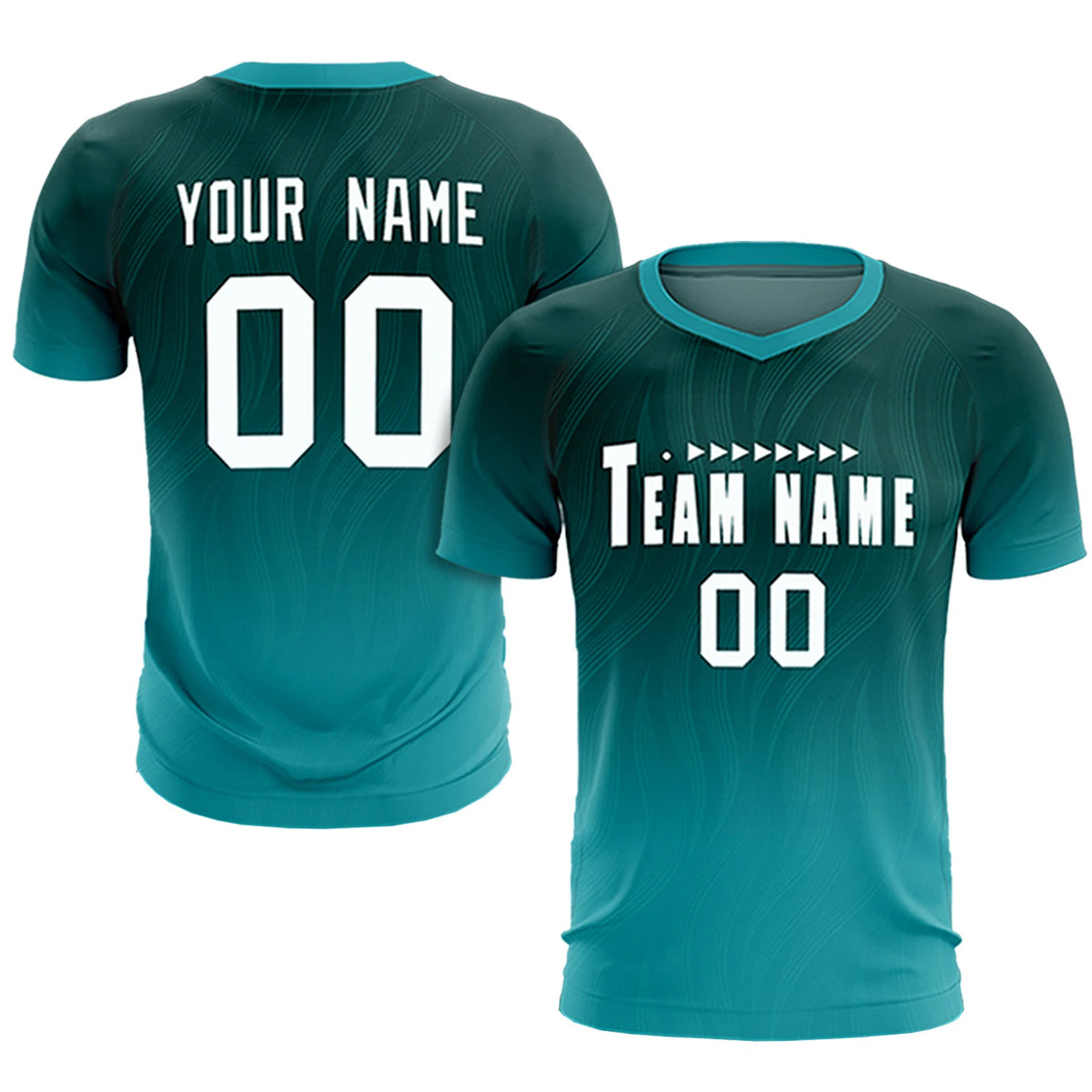 Custom Midnight Green Aqua Printing Sportswear Soccer Sets Jersey