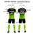 Custom Black Neon Green Printing Sportswear Soccer Sets Jersey