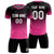 Custom Black Pink Printing Sportswear Soccer Sets Jersey