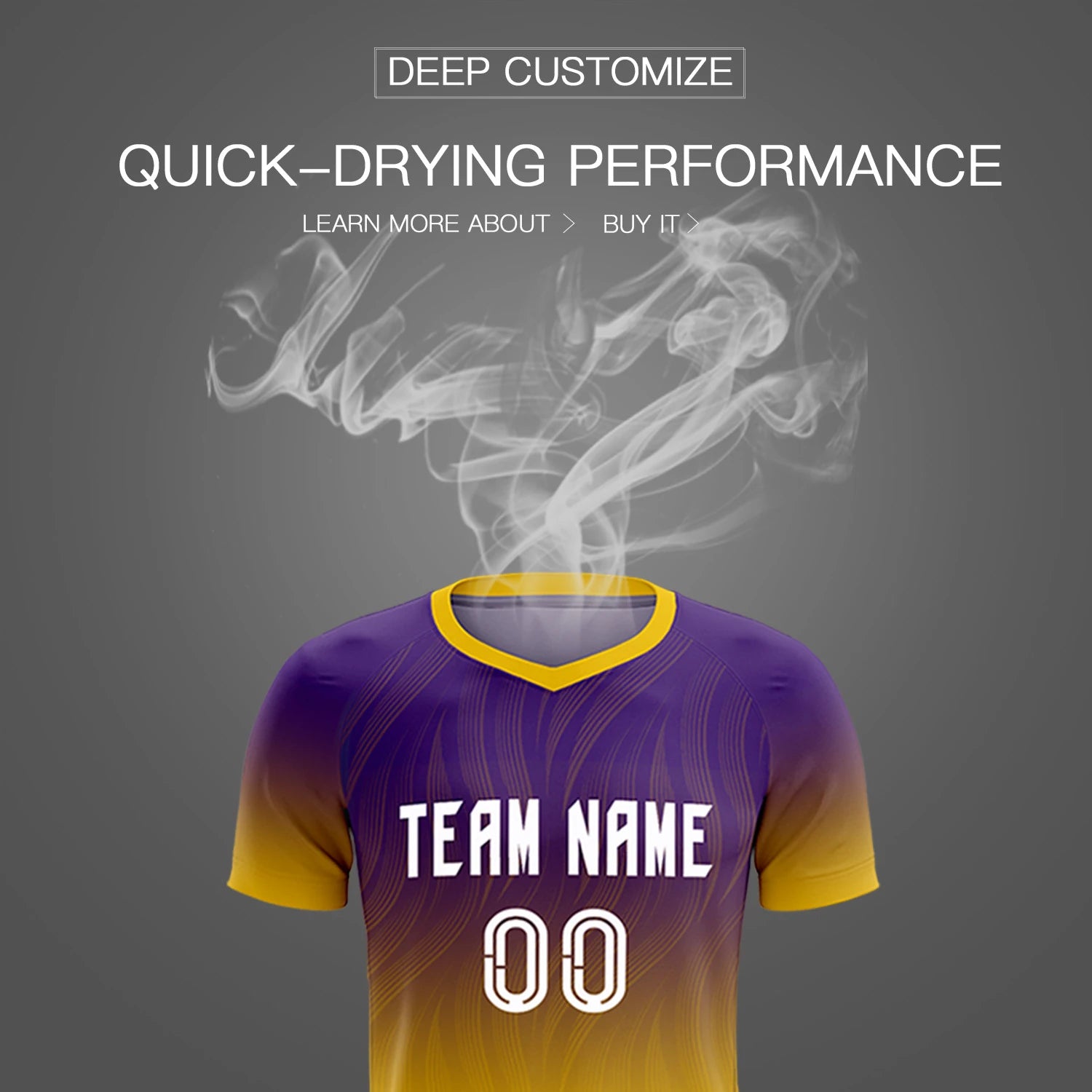 Custom Purple Gold01 Printing Sportswear Soccer Sets Jersey