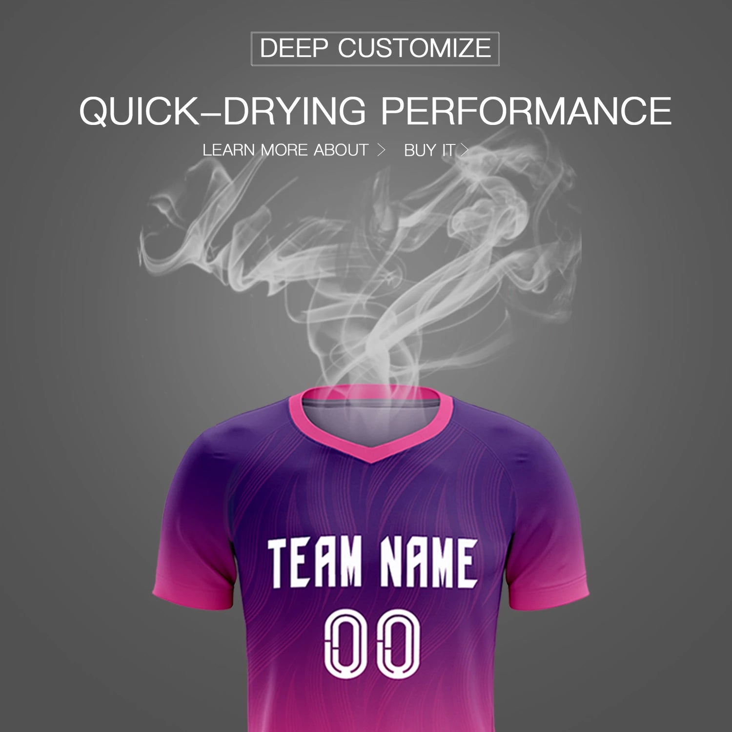 Custom Purple Pink Printing Sportswear Soccer Sets Jersey